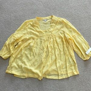 BOGO Free Yellow top with 3/4 length sleeve